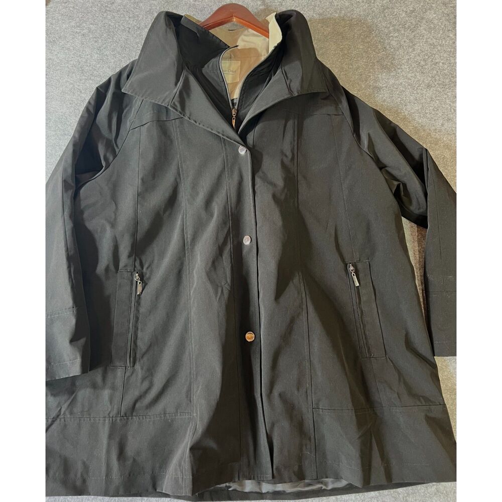 Coldwater Creek All Season Windbreaker Black Jacket Sz 3X Plus Versatile Fall
